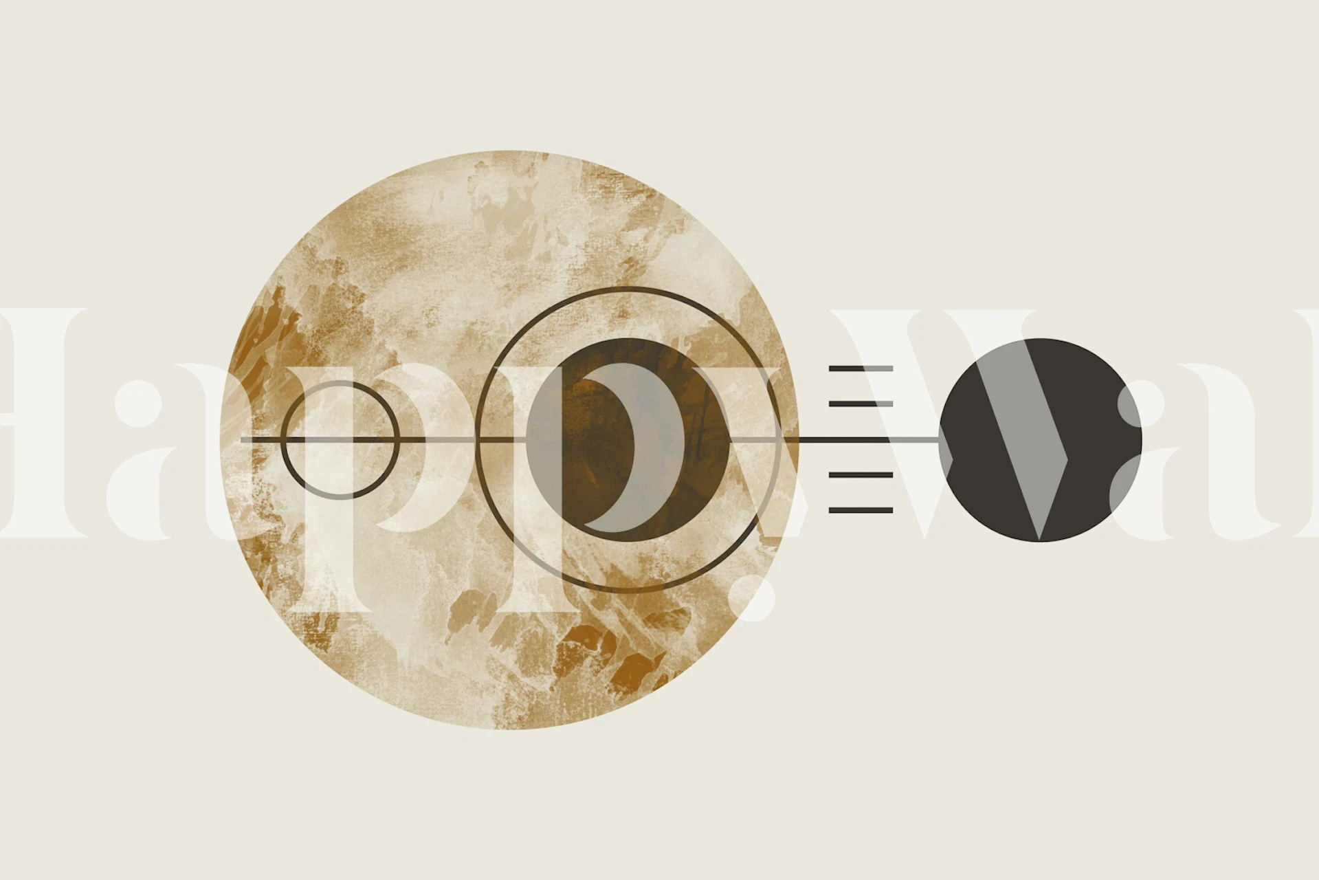 Mid Century Cosmos Circles tapetdesign