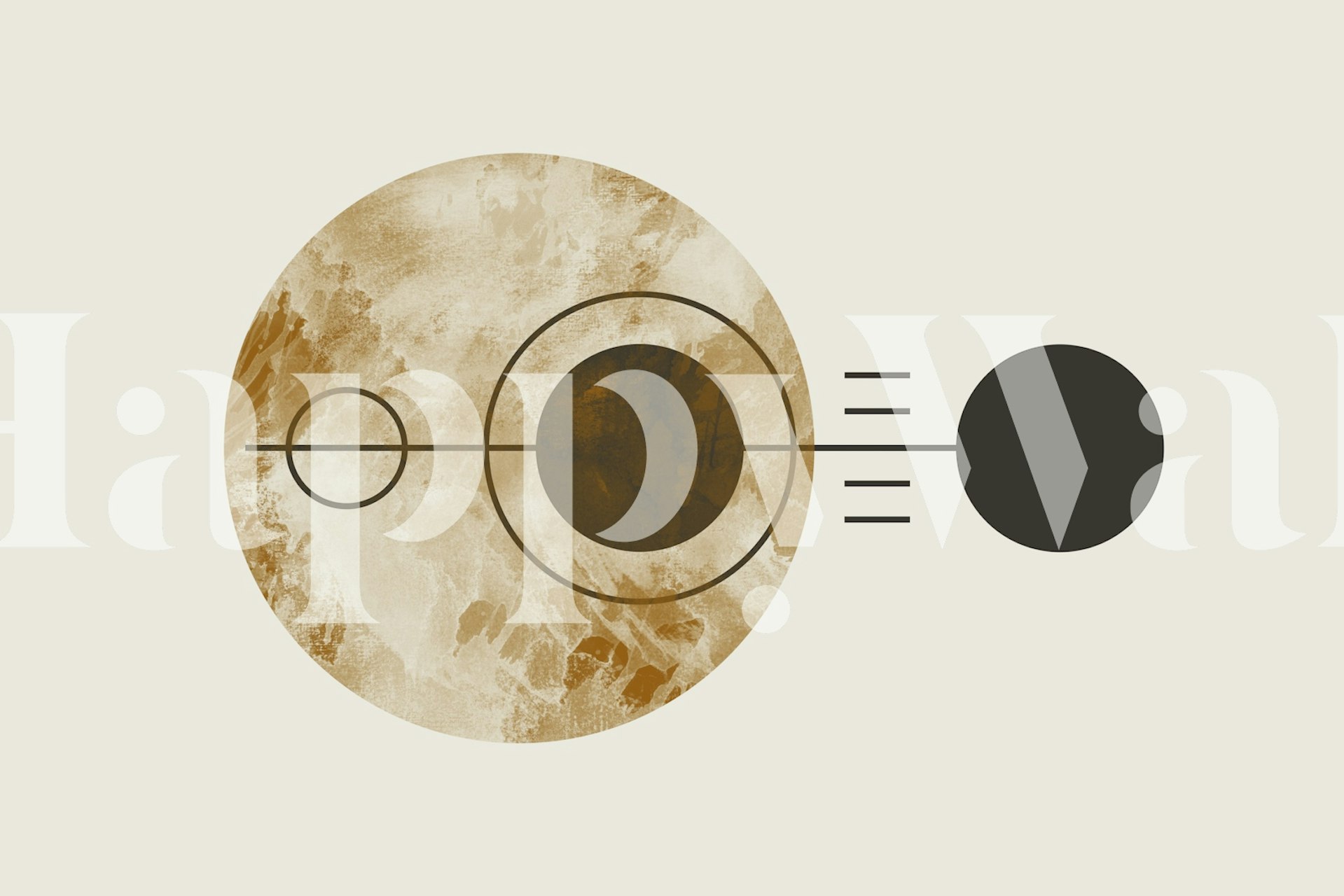 Mid Century Cosmos Circles wzór tapety