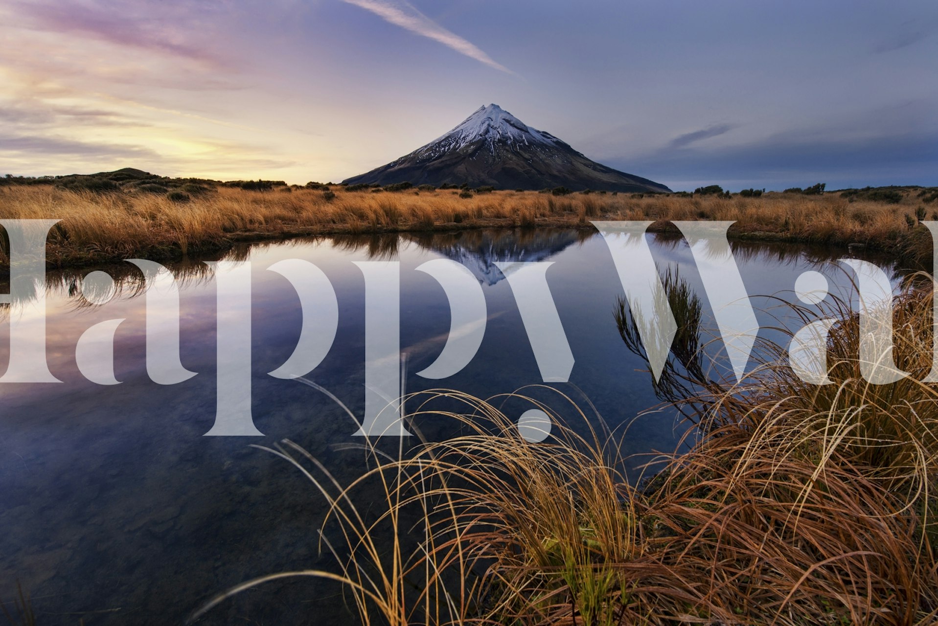 Mount Taranaki morgonbris tapetdesign
