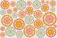 Cosmic Daisy Seventies Flowers wallpaper