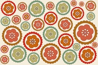 Funky Neon Seventies Flowers carta da parati