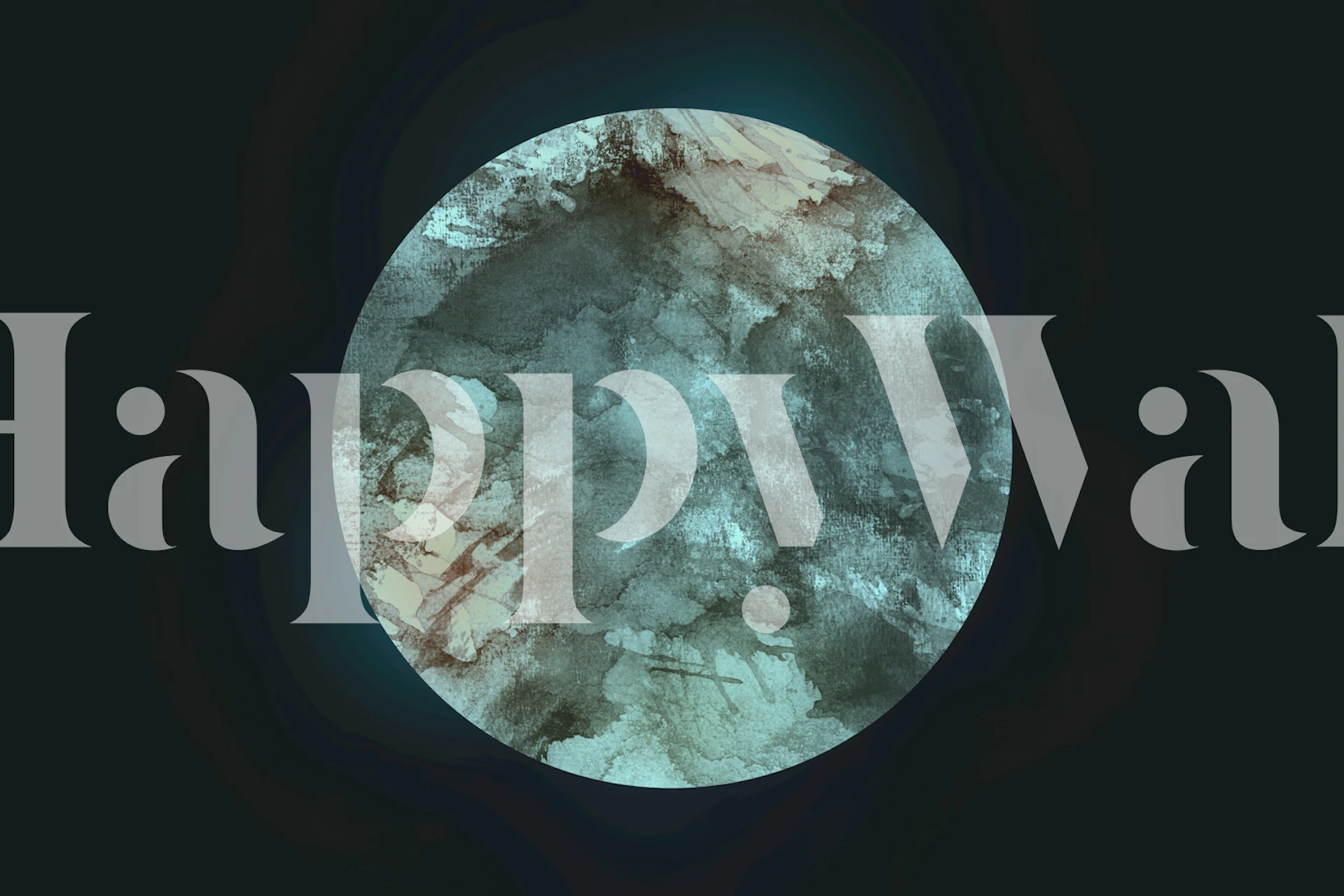 Watercolor wallpaper in a stylish room