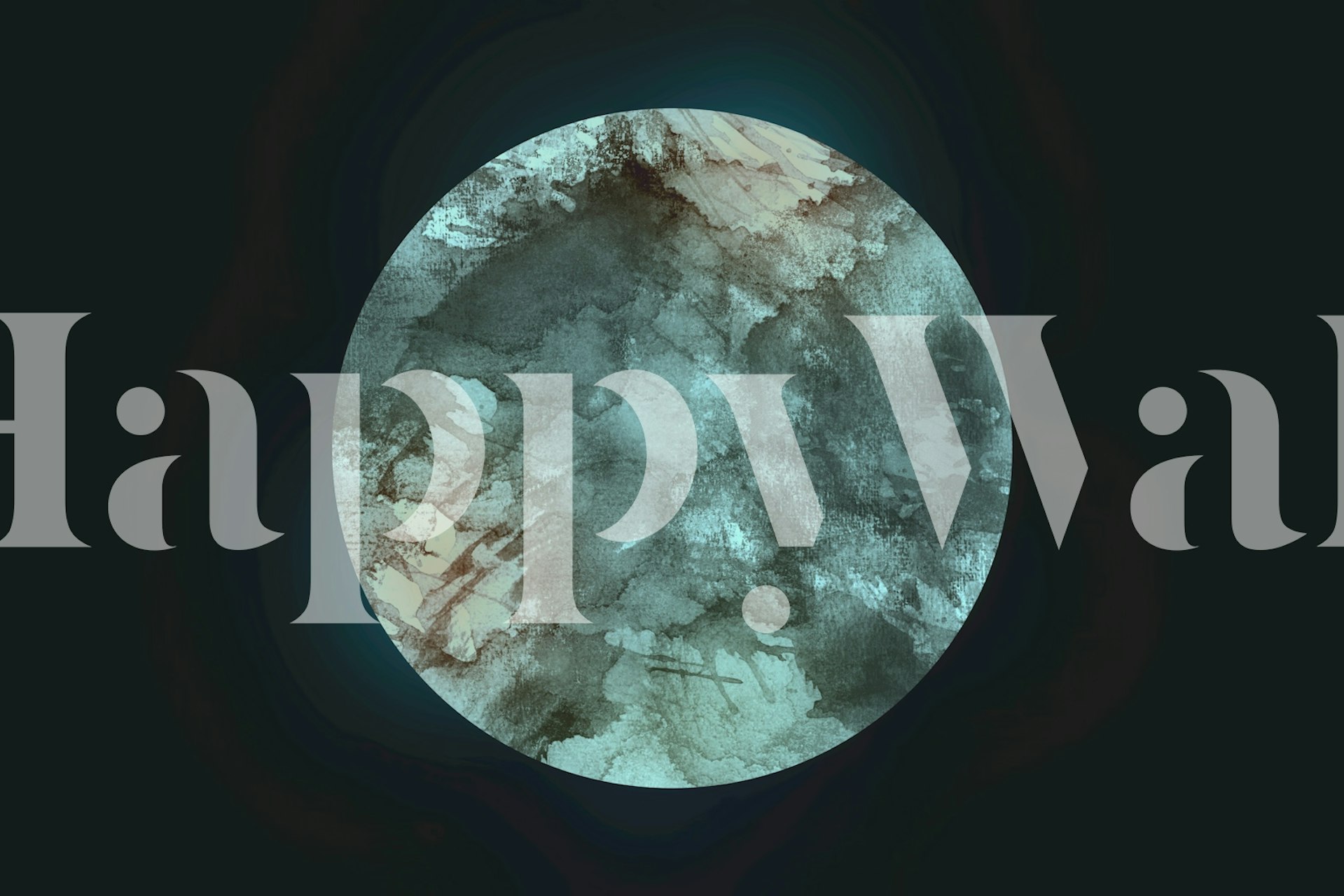 Watercolor wallpaper in a stylish room