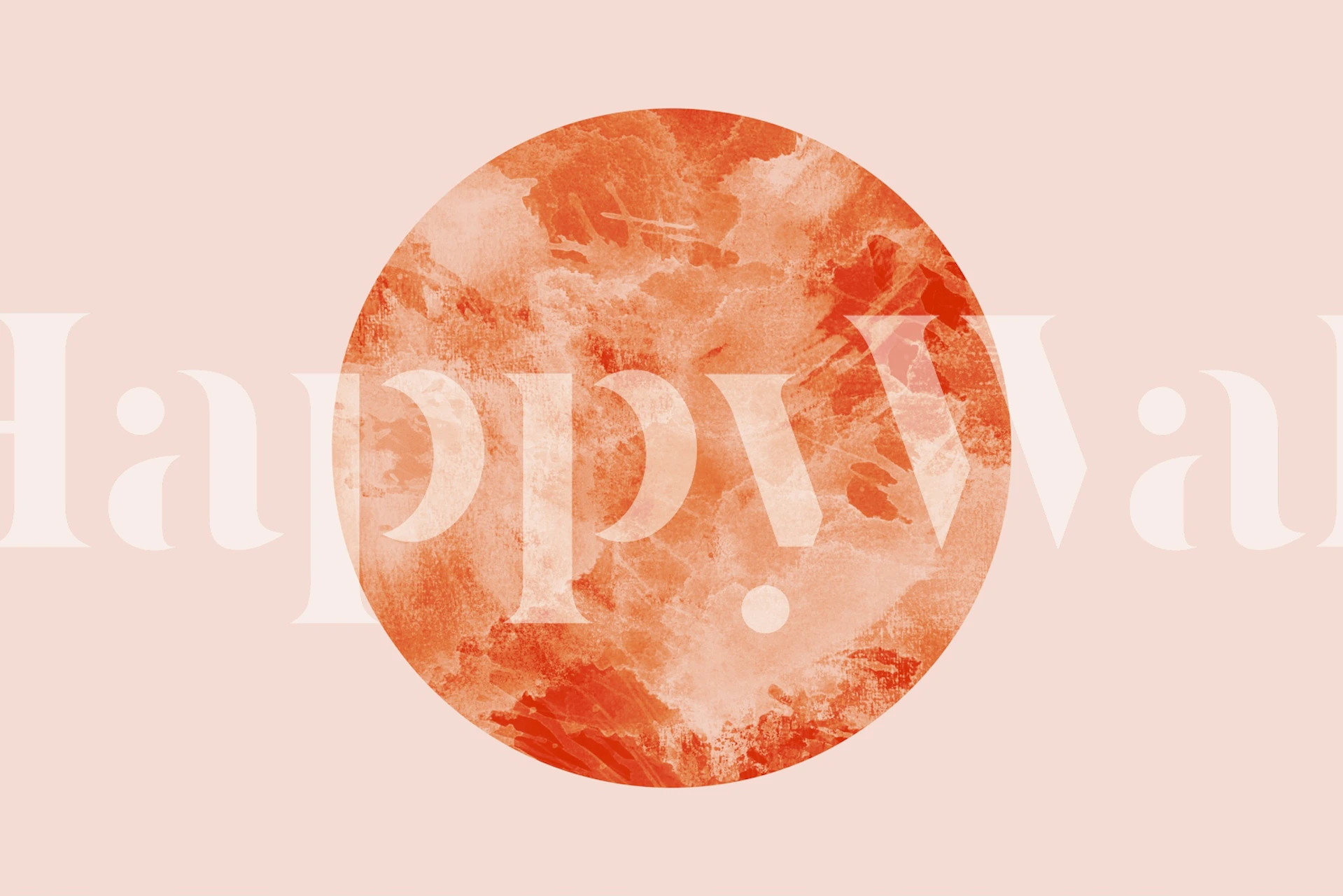 Abstract watercolour cosmic circle on a pastel background