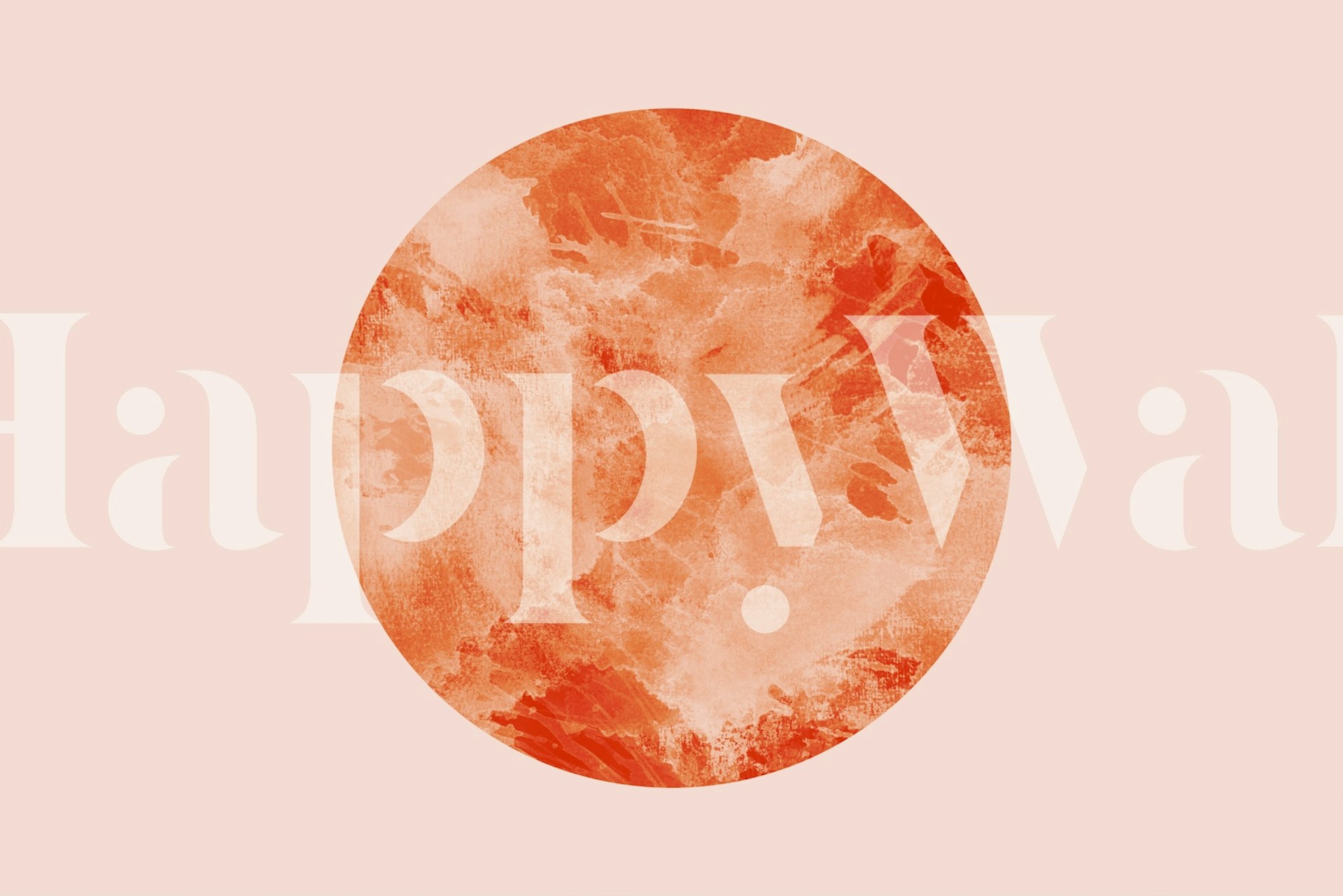 Abstract watercolour cosmic circle on a pastel background