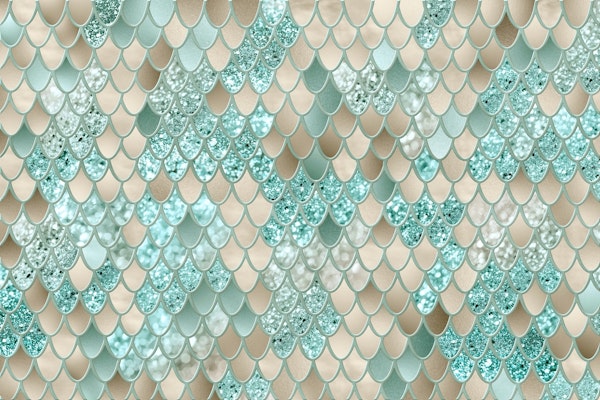 Gold Mint Mermaid Scales Glam 2