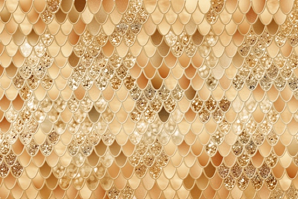 Orange Summer Mermaid Scales Glam 1