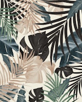 Tropical Jungle Leaves Pattern 20 carta da parati