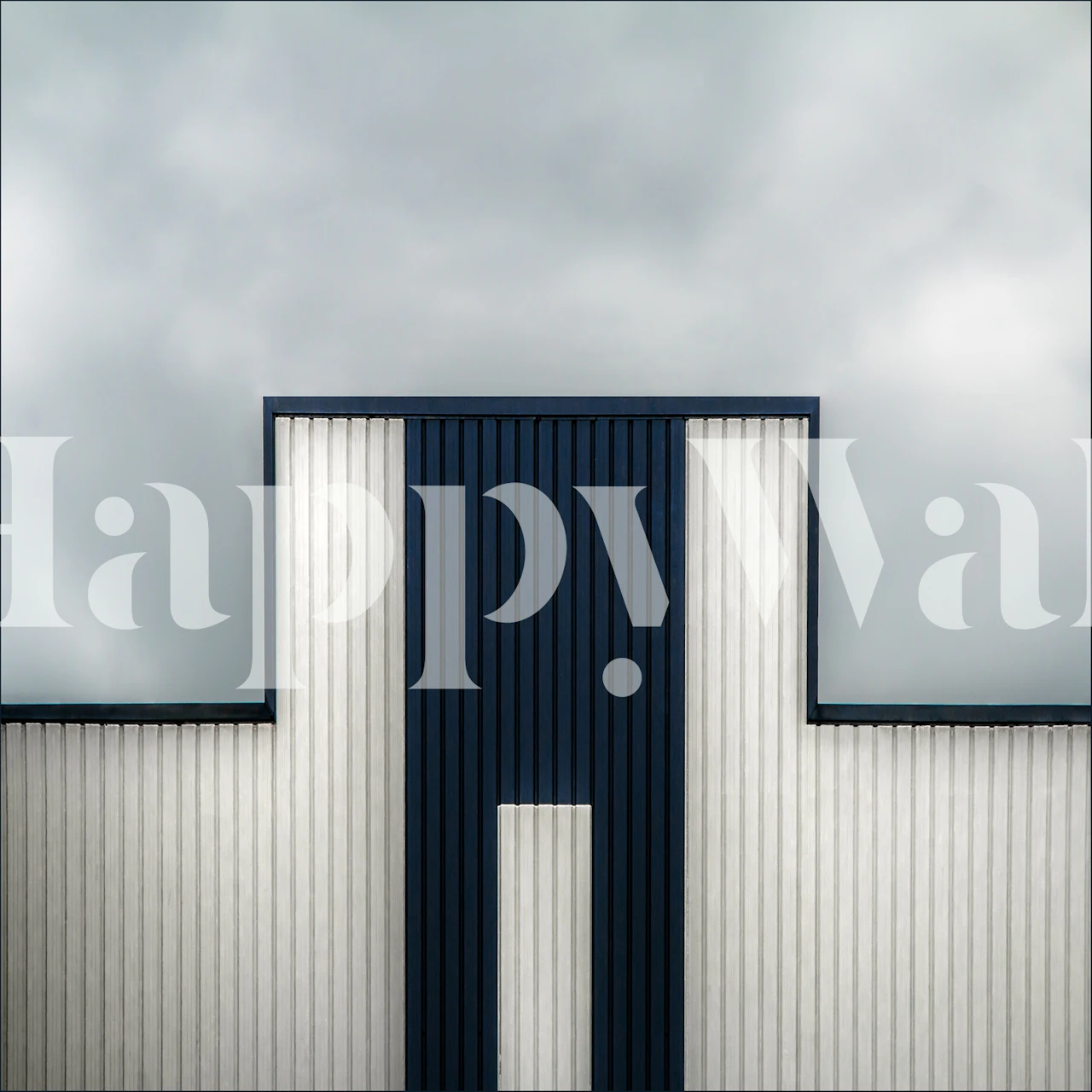 Geometric blue and white wallpaper with modern patterns