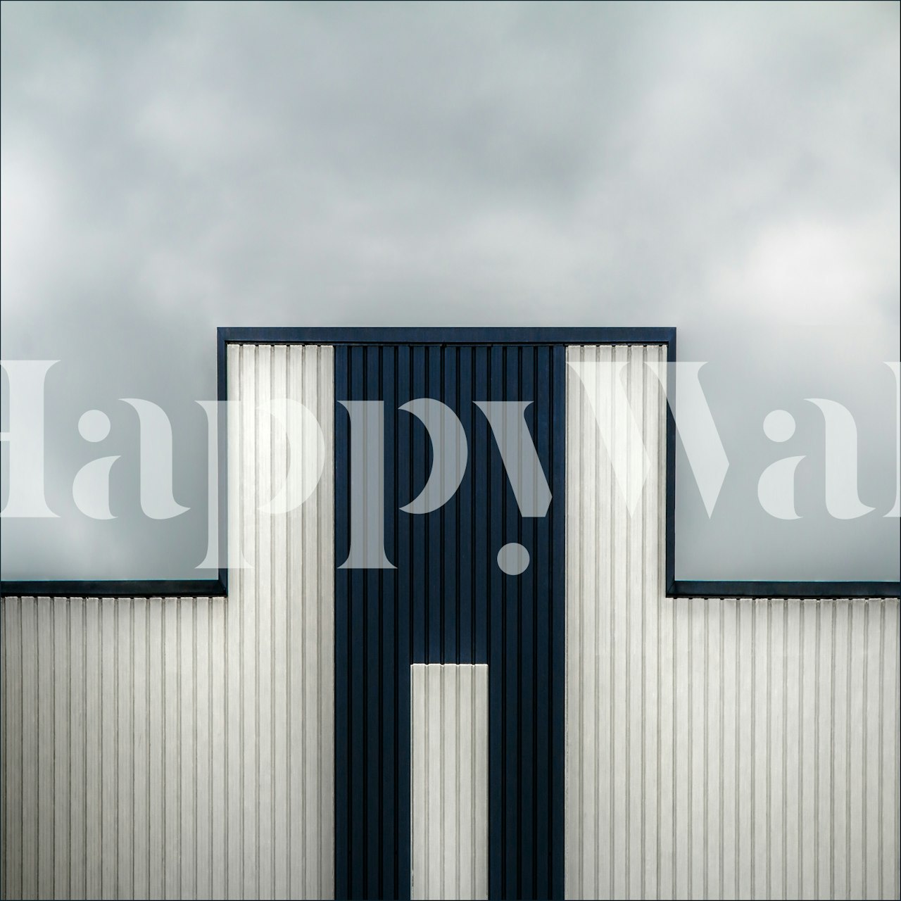 Geometric blue and white wallpaper with modern patterns