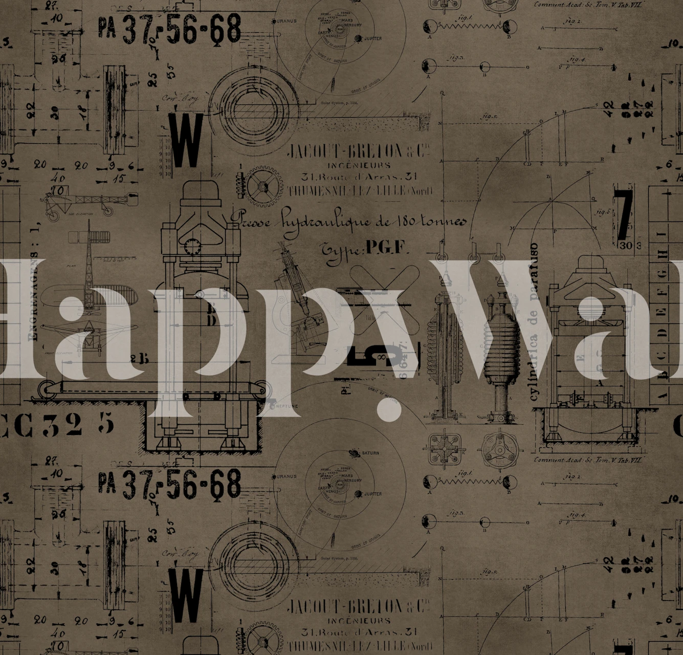 Historic construction and technology wallpaper