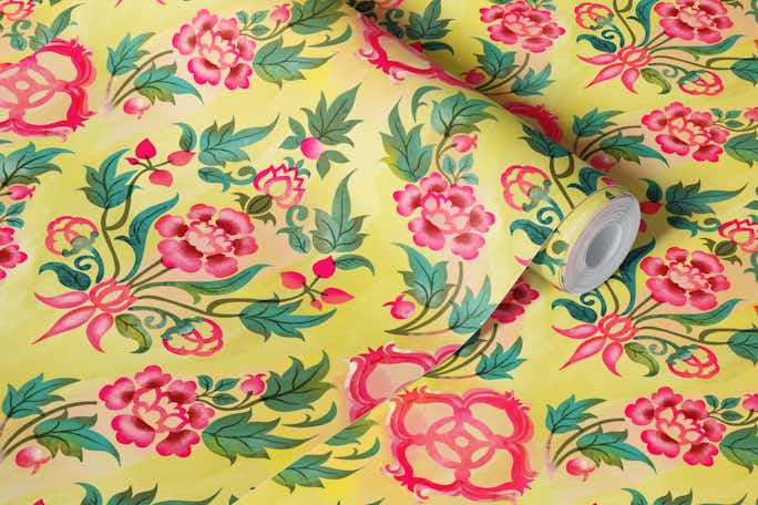 classical floral damaskwallpaper roll