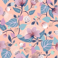 fantastic florals salmon tapete