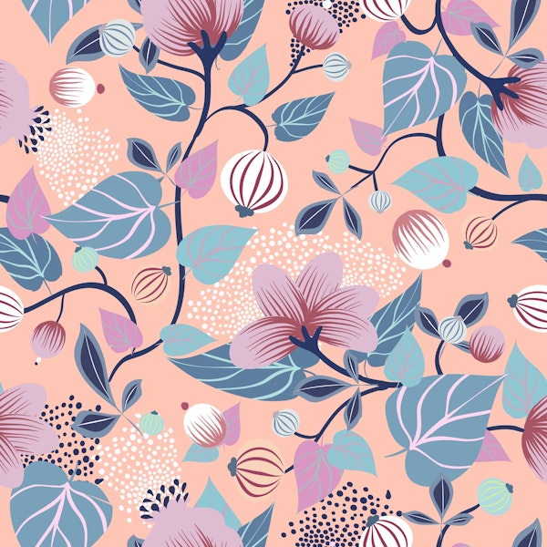 fantastic florals salmon