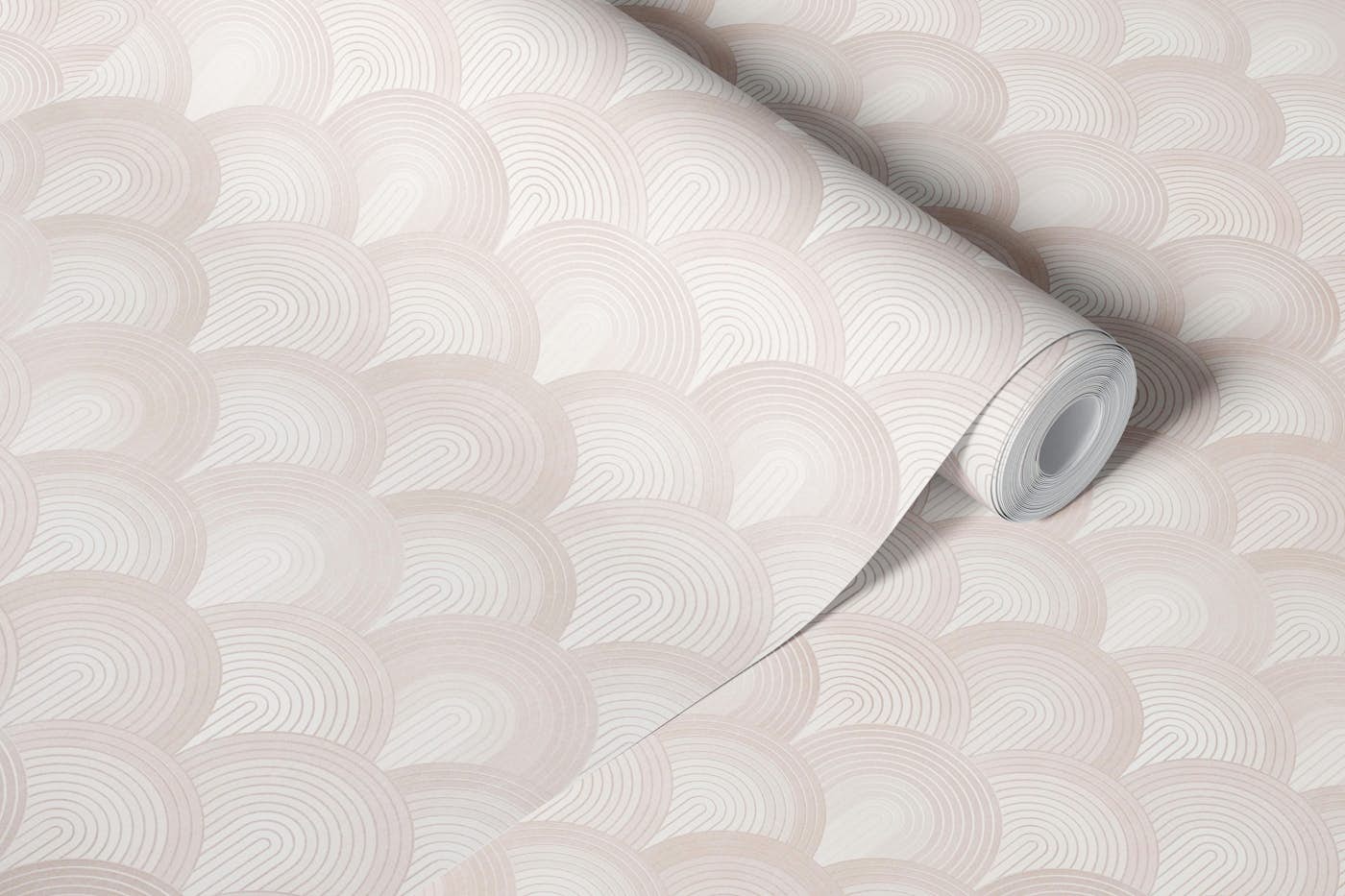 Abstract Ombre Arcs Neutral Beige wallpaper roll