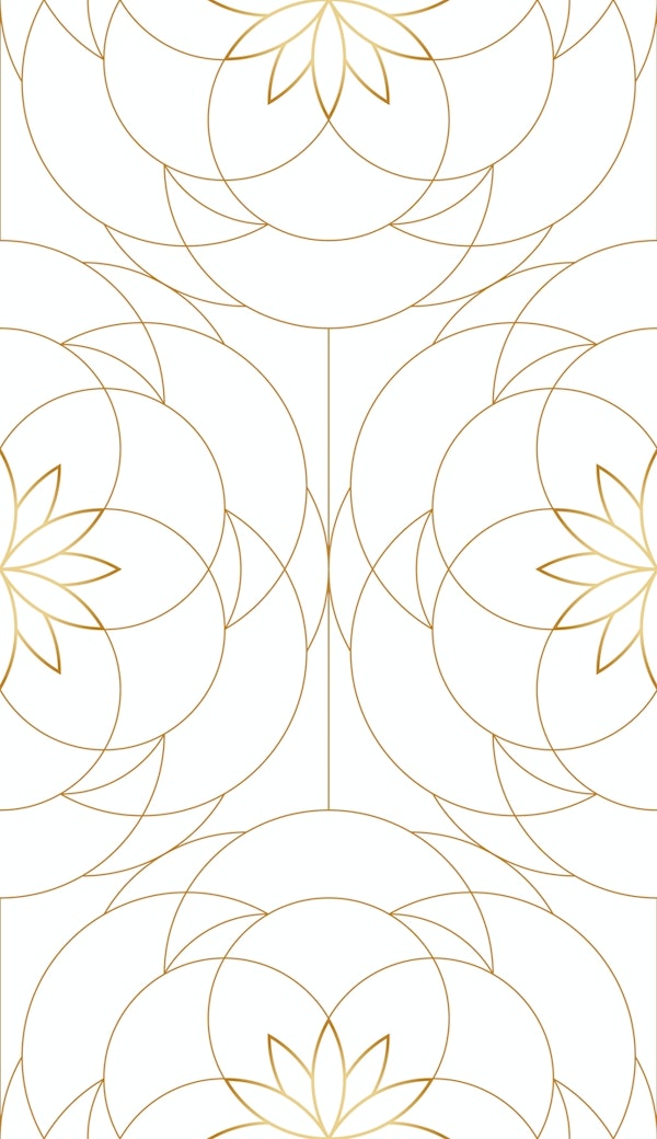 Geometric Succulent Flower in White and Gold