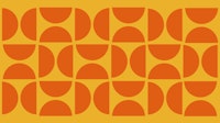 Mid Century Bauhaus Orange wallpaper
