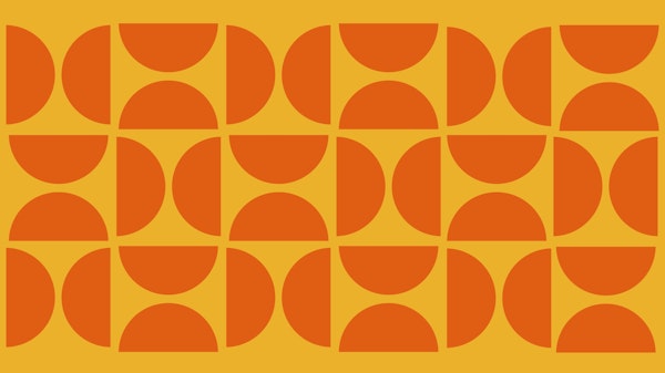 Mid Century Bauhaus Orange