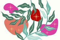 Mid Century Bauhaus Leaves tapety