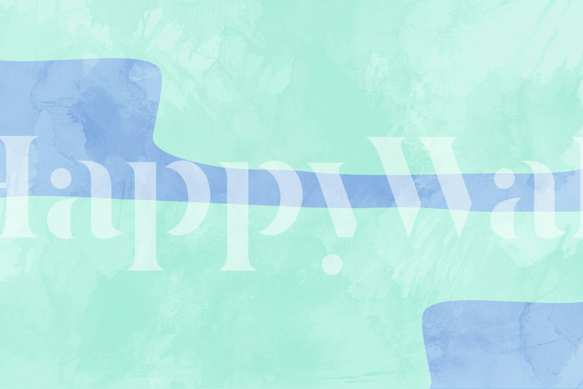 Mid Century Bauhaus Watercolour Mint tapeta u sobi