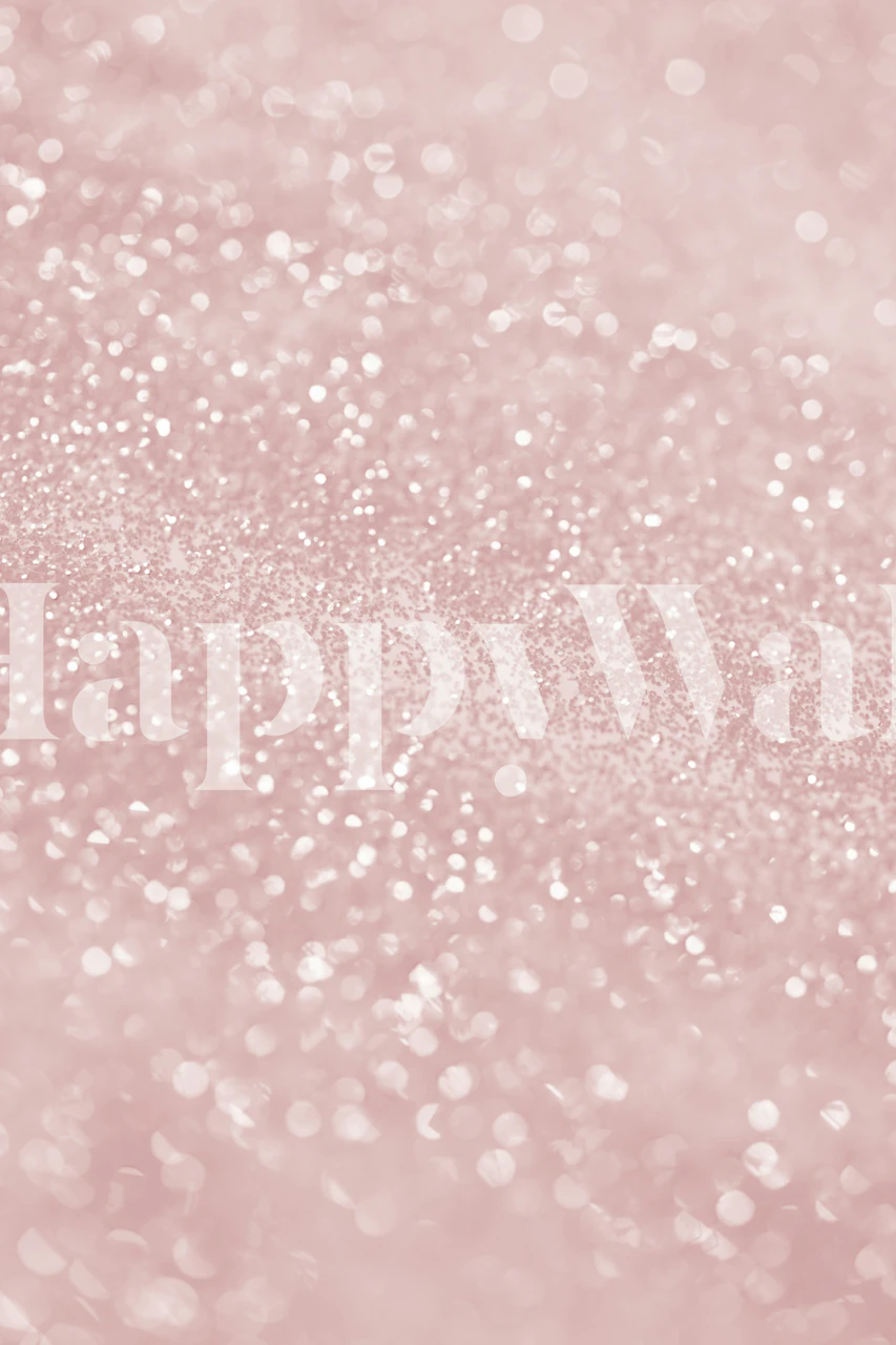 Pink glitter textured wallpaper with sparkling accents