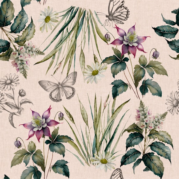 floral romance in blush