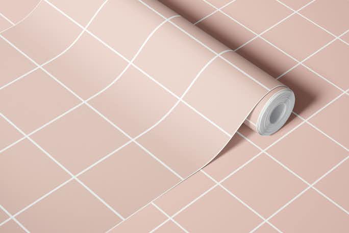 Grid pattern_soft pinkwallpaper roll