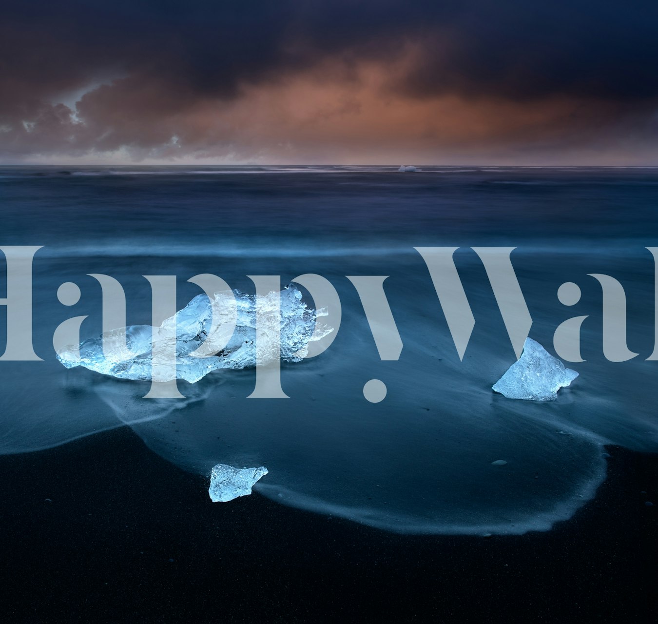 Icy tapetdesign i et rum