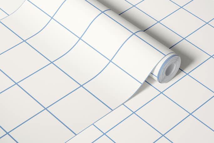 Grid pattern_light blue beigewallpaper roll