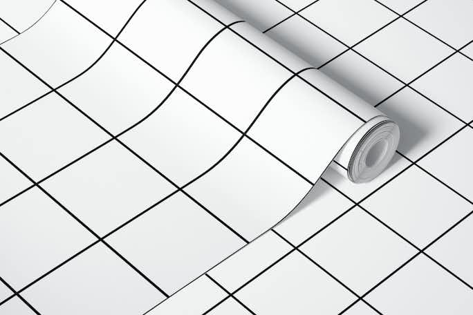 Grid pattern_black and whitewallpaper roll