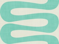 Abstract Curve Stripe Shape Pastel Mint Green tapete