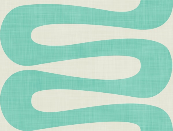 Abstract Curve Stripe Shape Pastel Mint Green