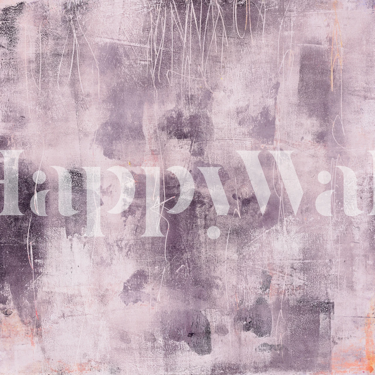 Purple textured wallpaper in a room