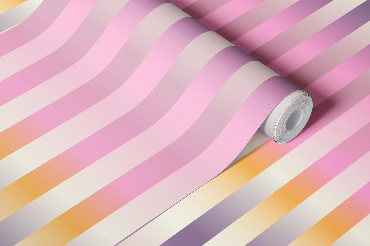 Blurred Stripes lilac wallpaper roll