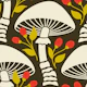 Mushrooms and berries, brown (2616 B)