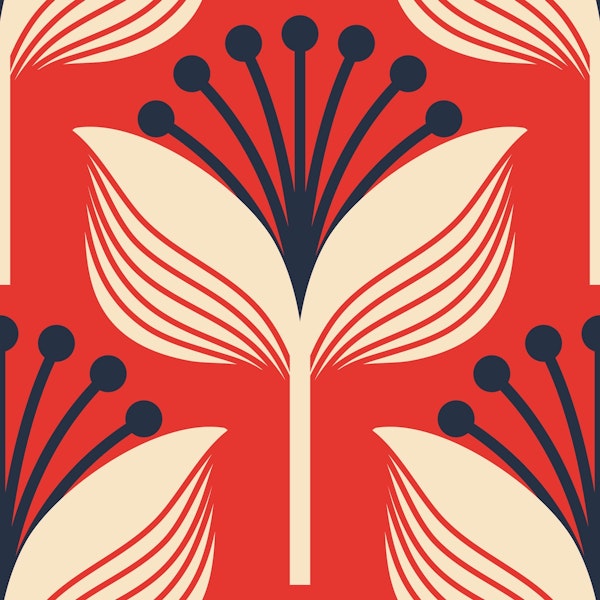 Abstract lilies, red (2647 A)