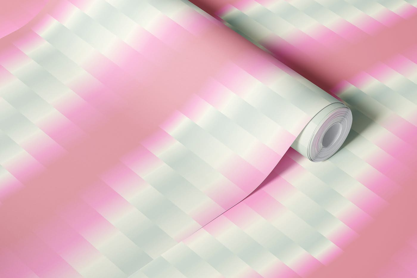 Blurred Zigzag pink wallpaper roll