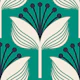 Abstract lilies, green (2647 B)