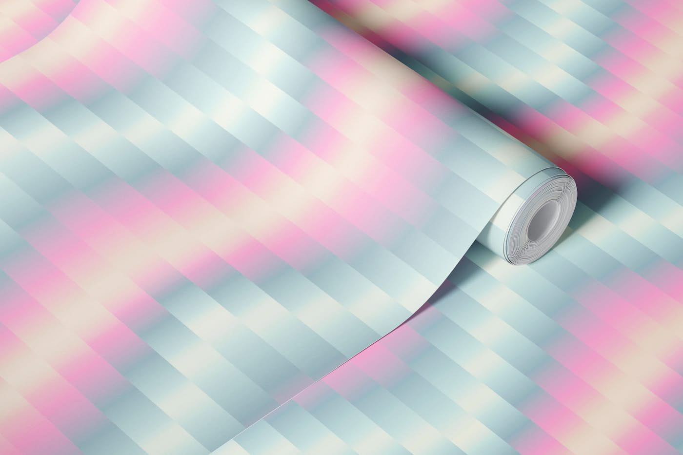 Blurred holographic Zigzag wallpaper roll