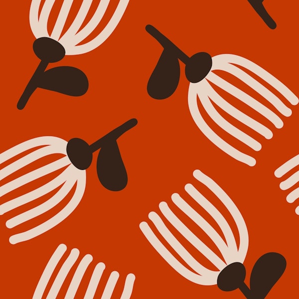 Abstract flowers, red (2654 B)