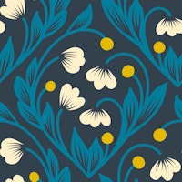 Royal flowers, blue (2684 D) ταπετσαρία