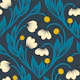 Royal flowers, blue (2684 D)