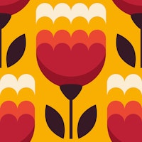 Abstract tulips, red (2768 A) ταπετσαρία