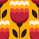 Abstract tulips, red (2768 A)