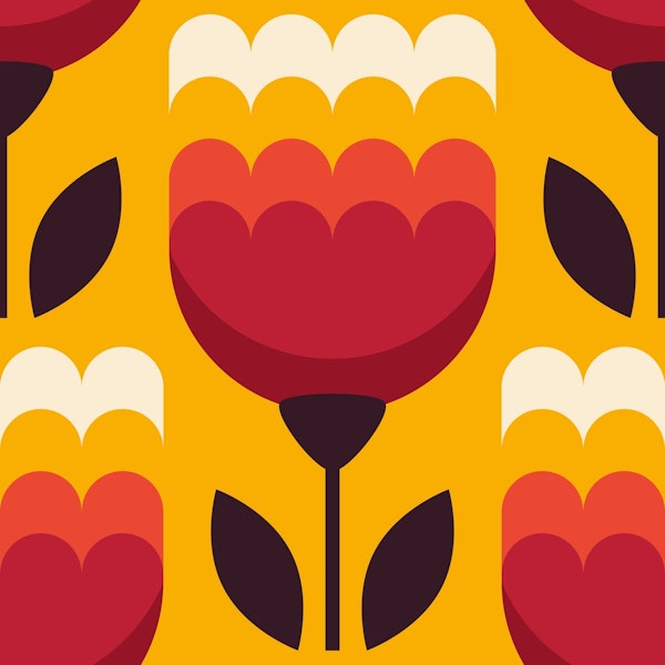 Abstract tulips, red (2768 A)