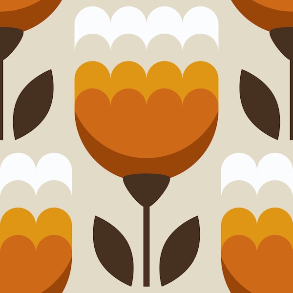 Abstract tulips, orange (2768 B)