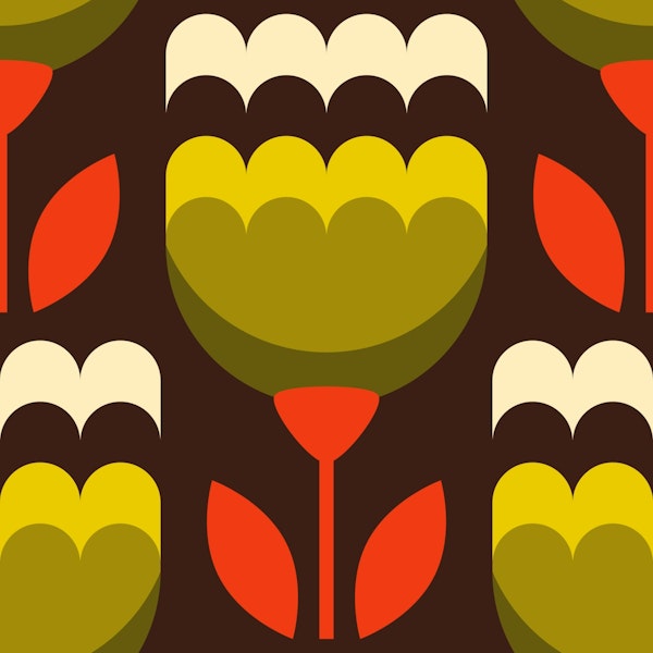 Abstract tulips, brown (2768 C)