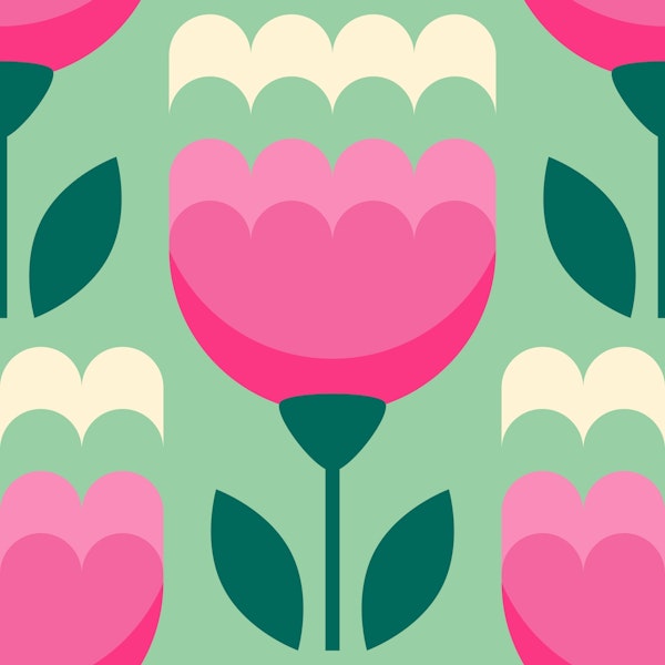Abstract tulips, pink (2768 D)
