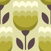 Abstract tulips, green (2768 E) papiers peint