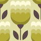 Abstract tulips, green (2768 E)